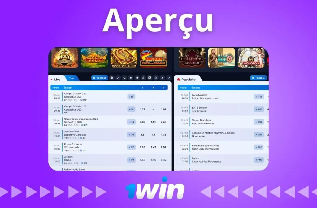 revue du site officiel de paris sportifs 1win Bénin