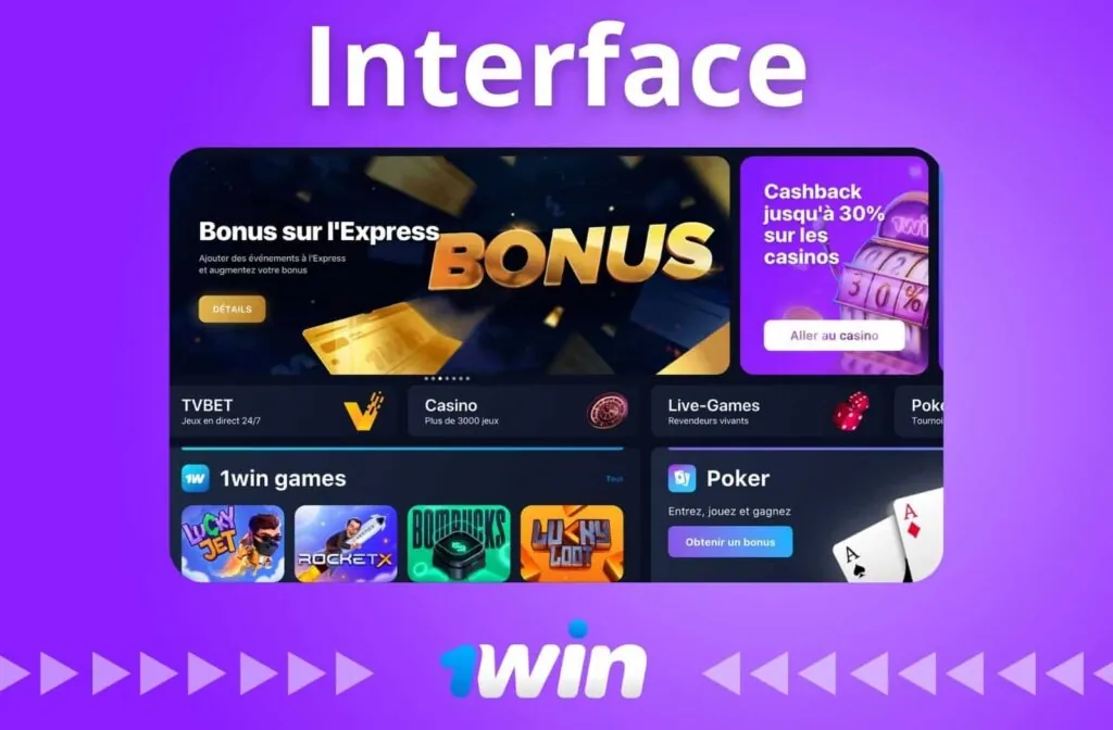 révision de l'interface du site officiel de 1Bin au Bénin